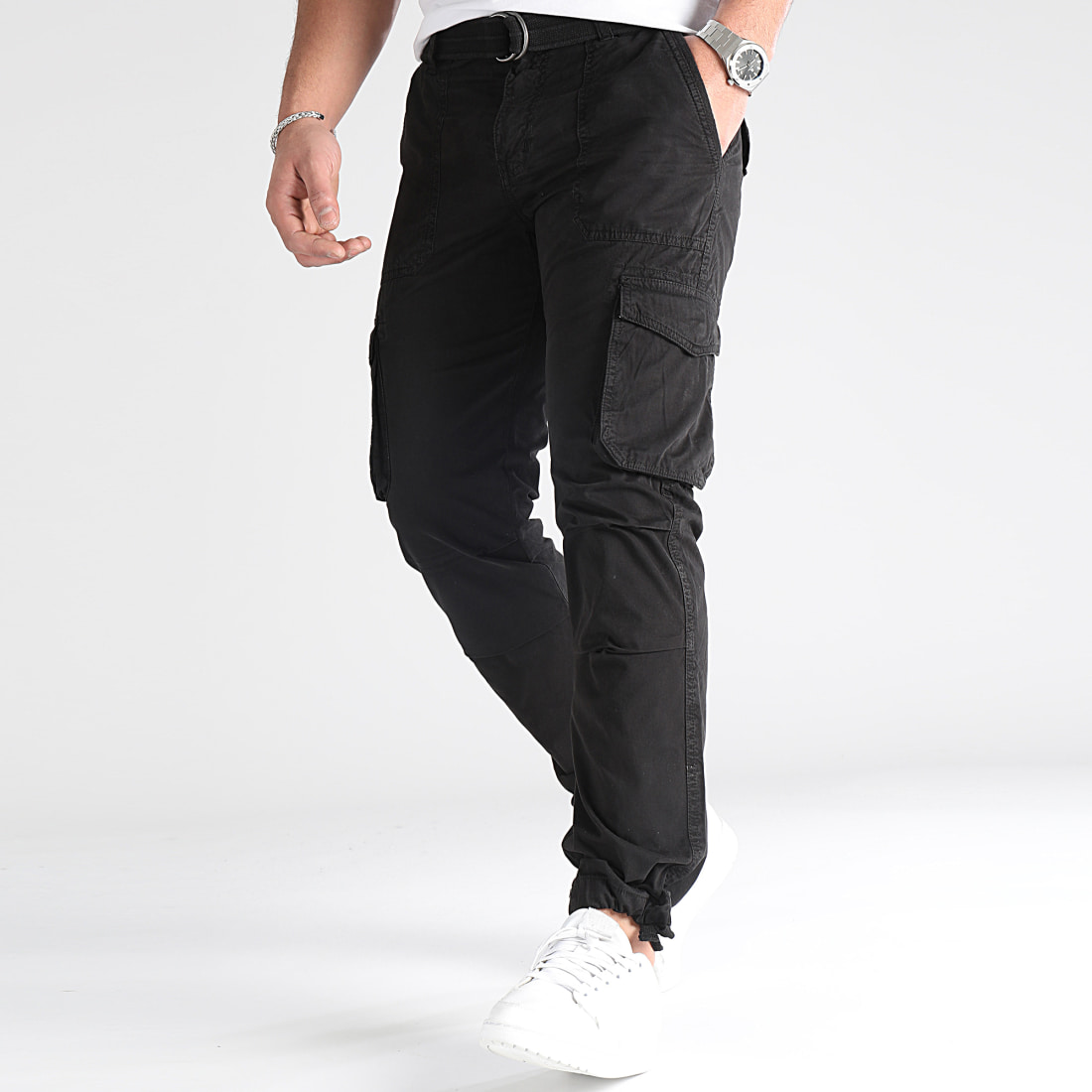 LBO Pantalon Cargo Avec Ceinture 0441 Noir