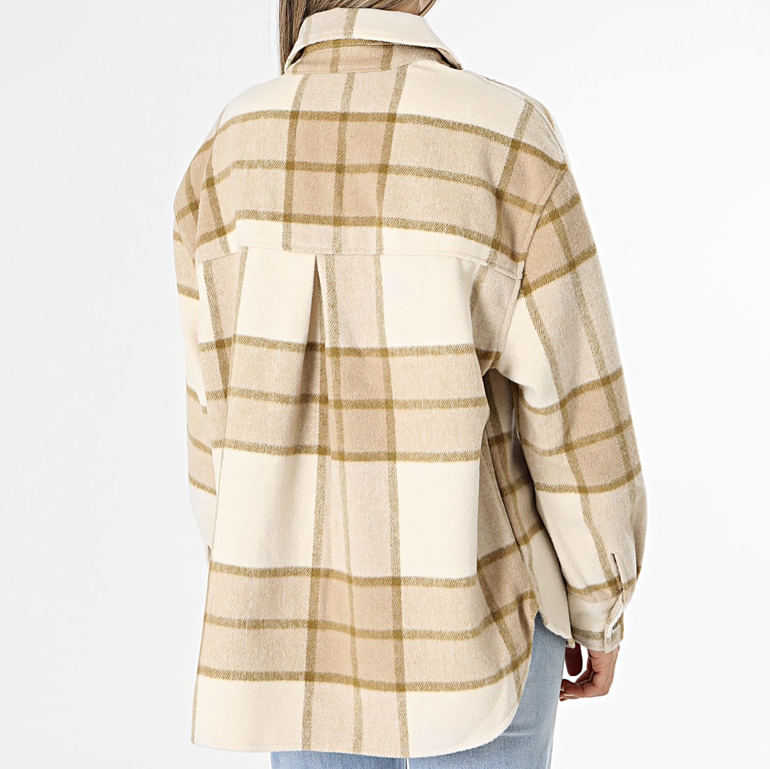 Surchemise femme carreaux beige on sale