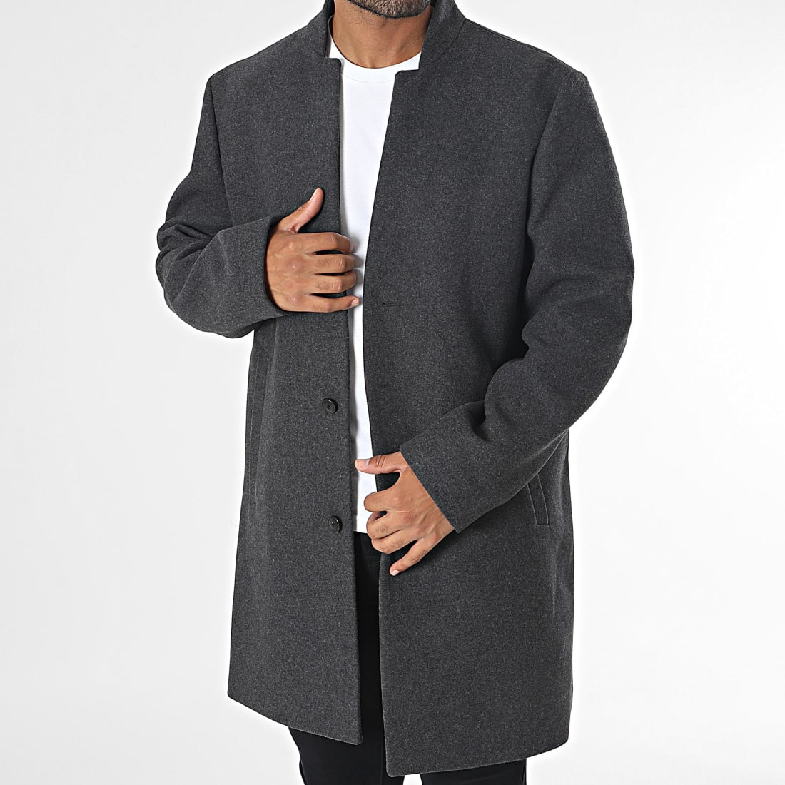 Tom Tailor Manteau 1038861 XX 12 Gris Anthracite Chin