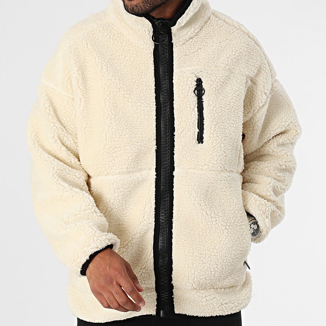 Veste polaire beige best sale
