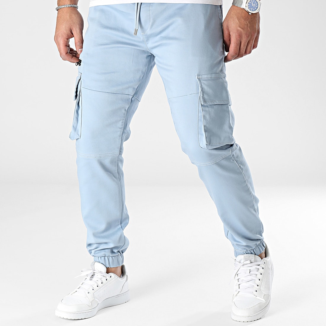 Pantalon cargo bleu clair clearance