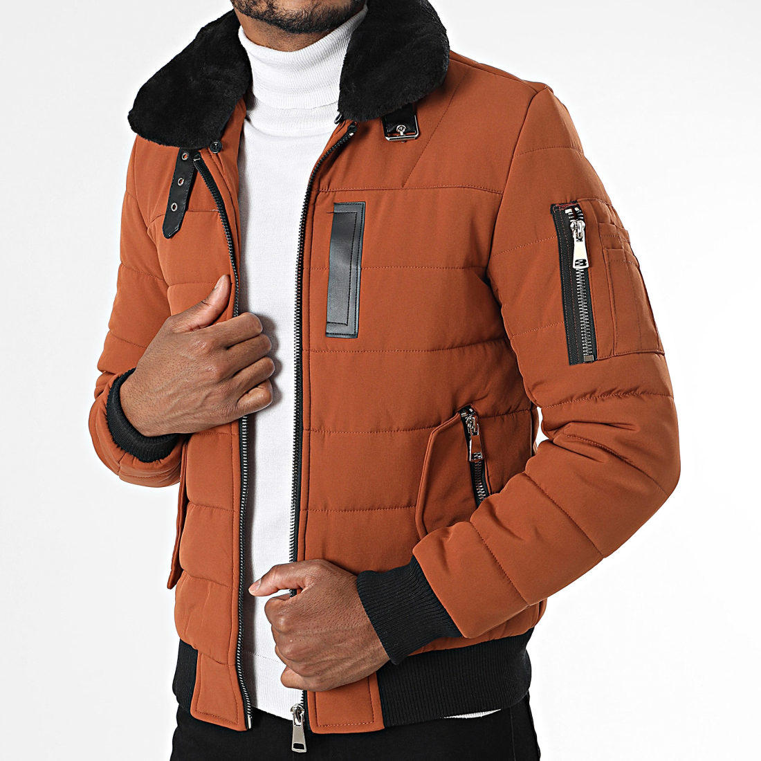 Frilivin Doudoune Col Fourrure Camel LaBoutiqueOfficielle