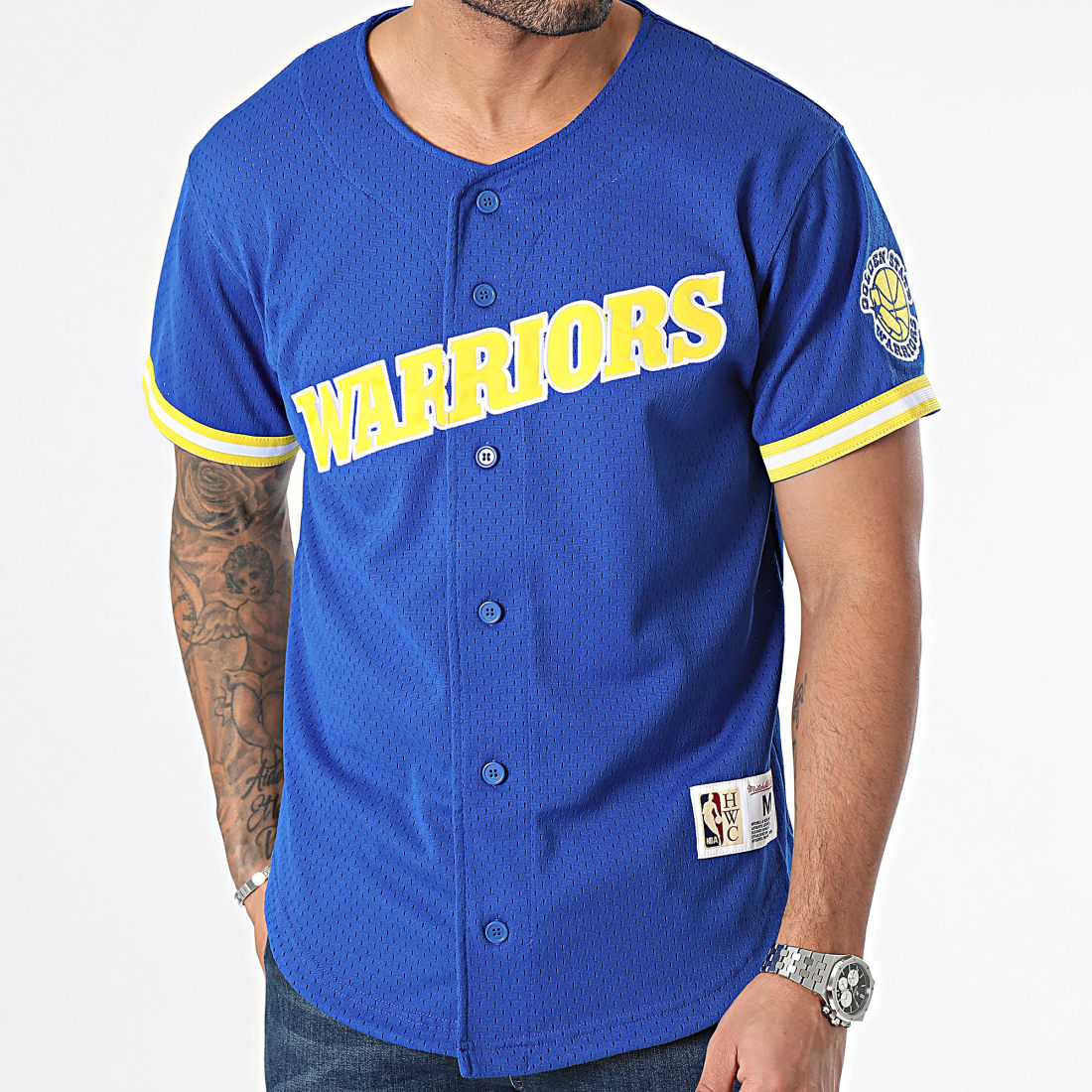 Mitchell and Ness Maillot De Baseball On The Clock Golden State
