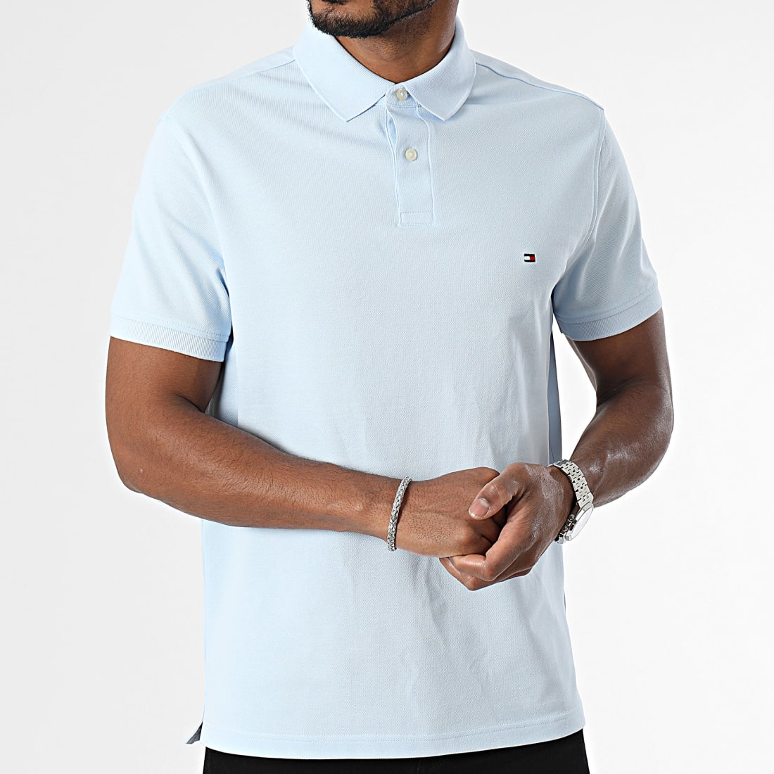 Polo tommy shop hilfiger bleu ciel