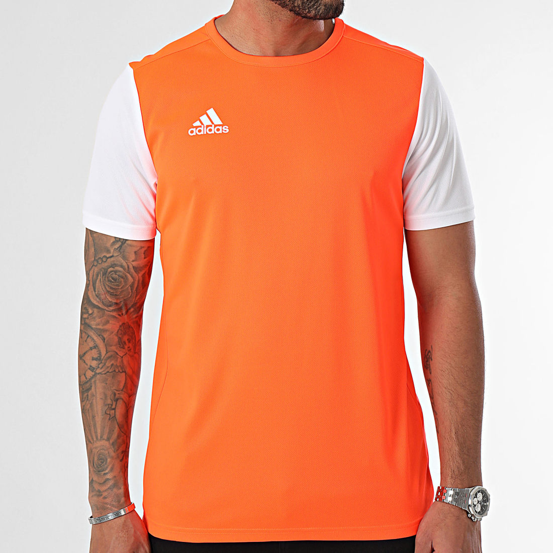 Adidas Sportswear Tee Shirt Estro 19 DP3236 Orange Fluo Blanc