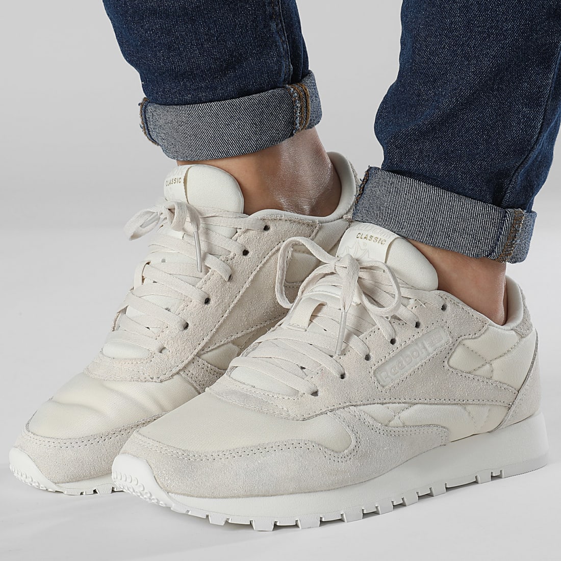 basket reebok argenté