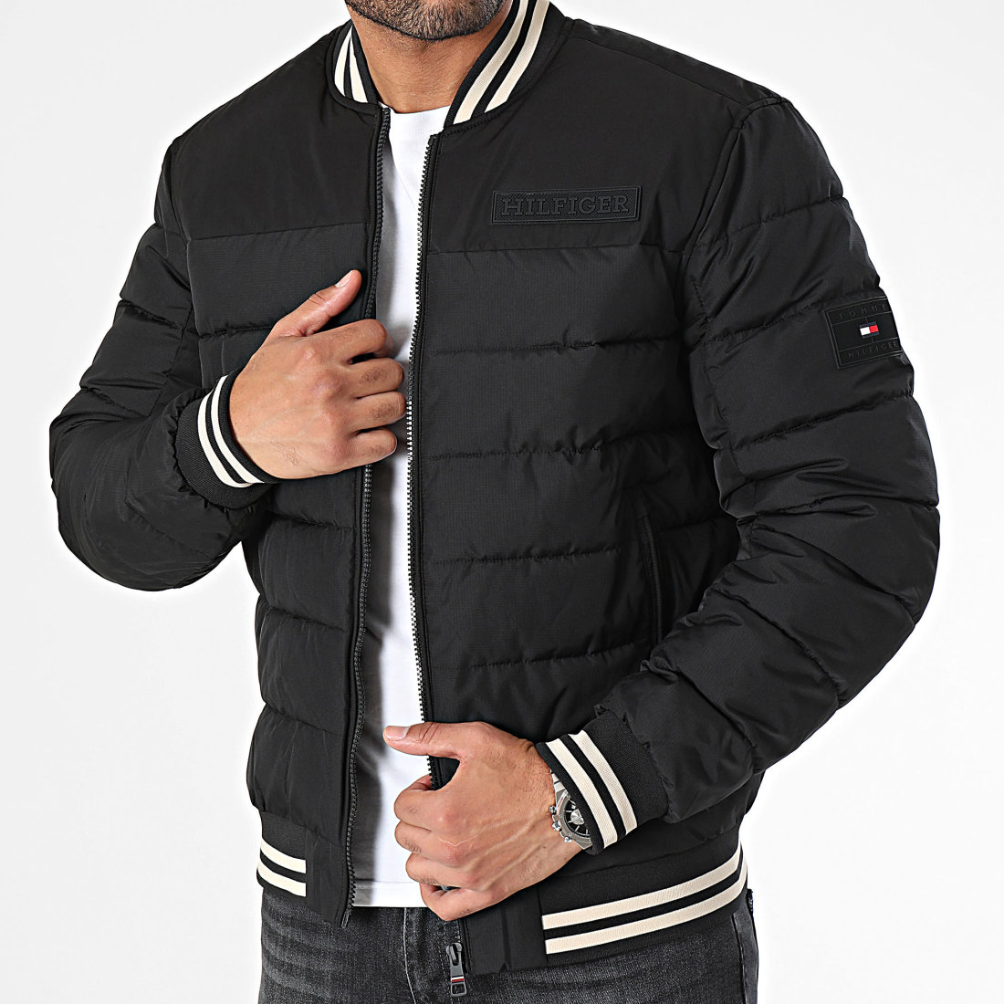 Veste cuir online tommy hilfiger