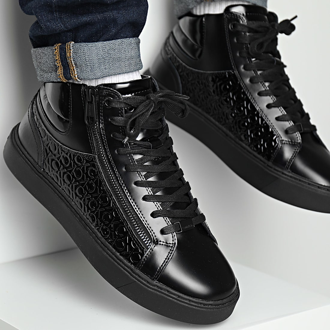 Basket montante en maille calvin klein sales
