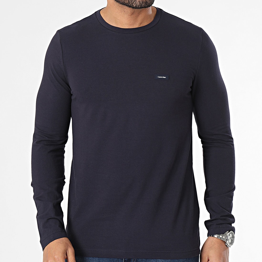Tee shirt calvin klein manche longue store