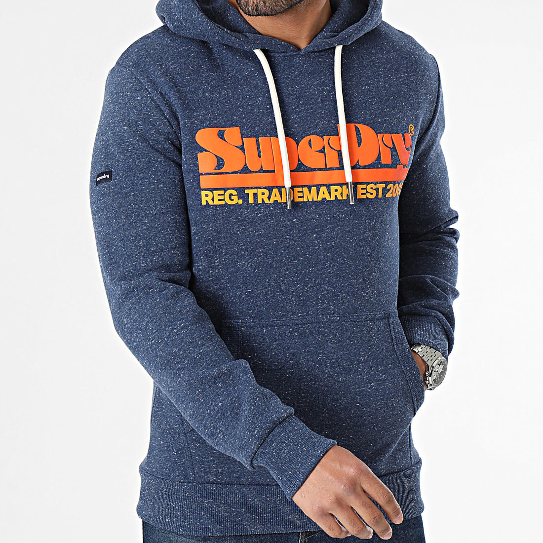Sweat superdry homme best sale bleu