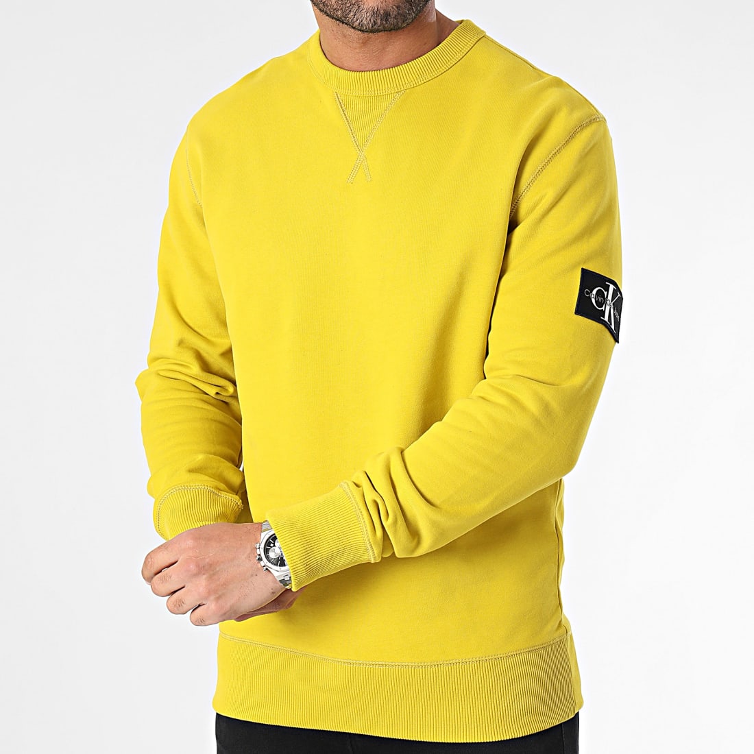 Calvin Klein Sweat Crewneck 3426 Jaune Moutarde