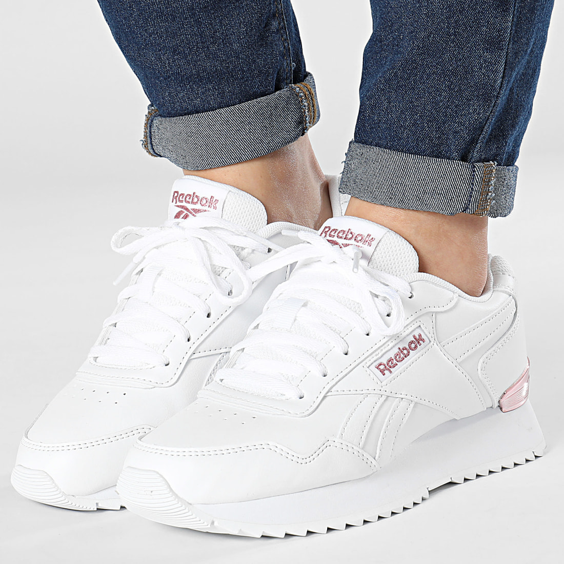 basket reebok femme rose pale