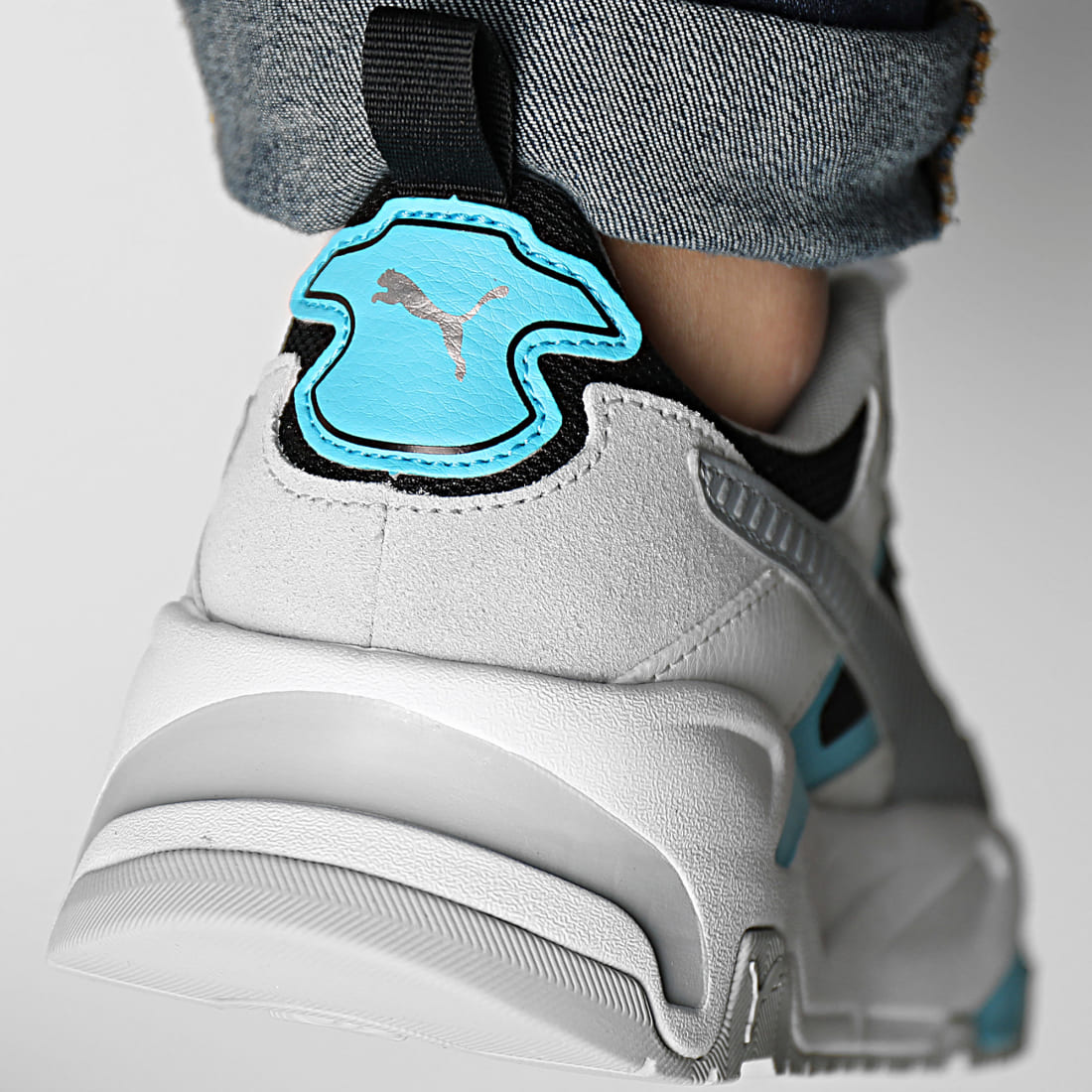 Puma Baskets Trinity 389289 Black Gray Light Gray Aqua