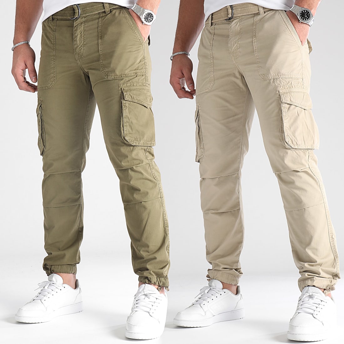 Pantalon cargo avec new arrivals ceinture