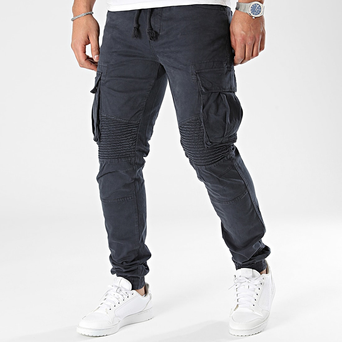 Pantalon cargo bleu marine homme best sale