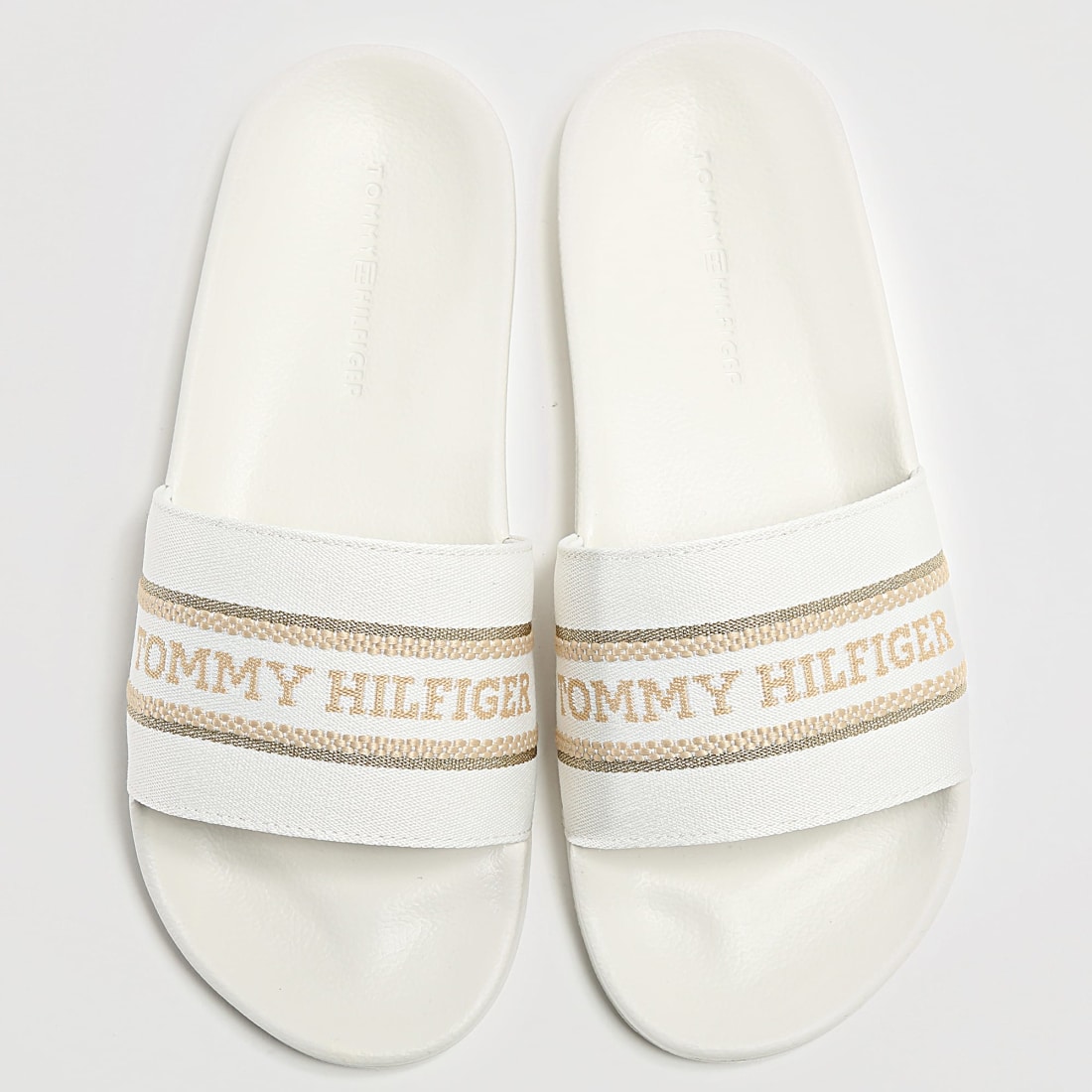 Tommy Hilfiger Claquettes Femme Poolside 7845 Ecru