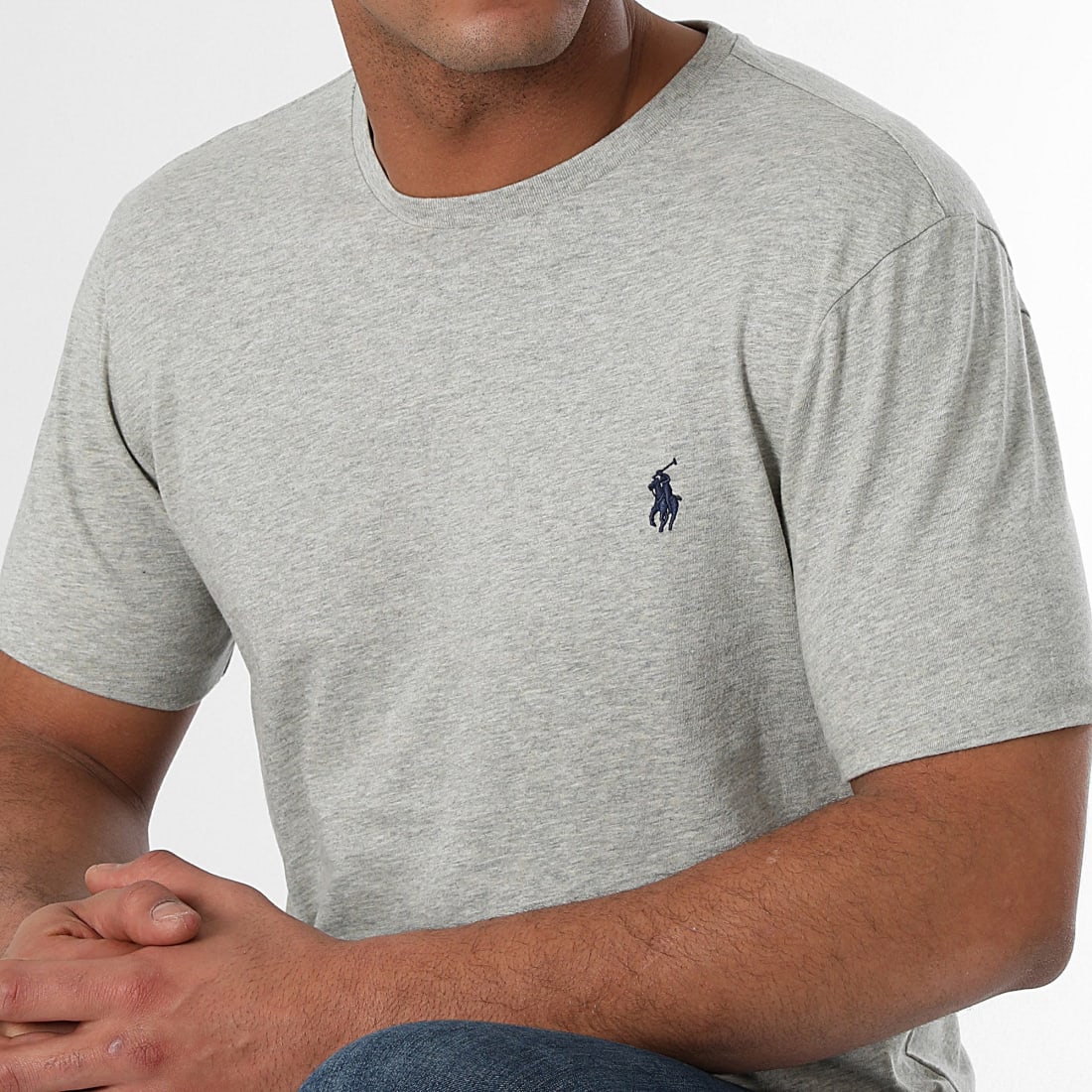 Polo Ralph Lauren Tee Shirt Slim Gris Chin
