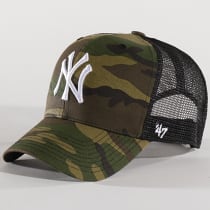 '47 Brand - Casquette Trucker MLB New York Yankees MVP CBRAN17GWP Camouflage Vert Kaki Noir