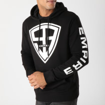 93 Empire - Sweat Capuche 93 Empire Sleeves Noir Blanc