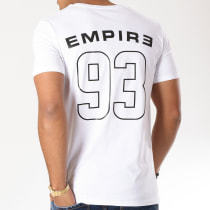 93 Empire - Tee Shirt 93 Empire Dossard Blanc Noir