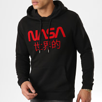 NASA - Sweat Capuche Japan Noir Rouge