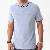 Jack And Jones - Polo Manches Courtes Paulos Bleu Clair Chiné