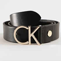 Calvin Klein - Ceinture Adjustable Logo 2141 Noir Doré