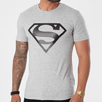 DC Comics - Tee Shirt Logo Gris Chiné Noir