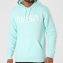 NASA - Sweat Capuche Worm Menthe Blanc
