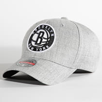 Mitchell and Ness - Casquette Team Heather 2 Stretch Brooklyn Nets Gris Chiné