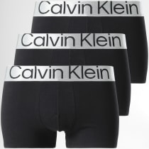 Calvin Klein - Lot De 3 Boxers Reconsidered Steel NB3130A Noir Argent