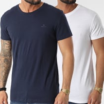 Gant - Lot De 2 Tee Shirts 901002108 Blanc Bleu Marine