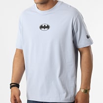 DC Comics - Tee Shirt Oversize Large Chest Logo Bleu Clair Noir
