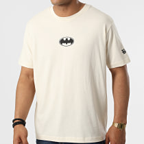 DC Comics - Tee Shirt Oversize Large Chest Logo Beige Chiné Noir
