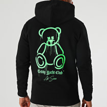 Teddy Yacht Club - Sweat Capuche Art Series Marker Noir Vert Fluo