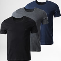 BOSS - Lot De 3 Tee Shirts Classic 50475284 Noir Bleu Marine Gris Anthracite Chiné