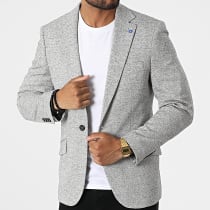 Armita - Veste Blazer CK-018 Blanc Chiné