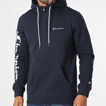 Champion - Sweat Col Zippé Capuche 217930 Bleu Marine