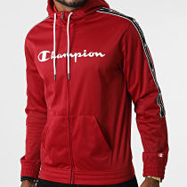 Champion - Veste Zippée Capuche A Bandes 217838 Bordeaux