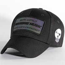 Piraterie Music - Casquette Large Logo Noir Réfléchissant