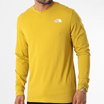 The North Face - Tee Shirt Manches Longues A2TX1 Jaune Moutarde