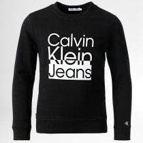 Calvin Klein - Sweat Crewneck Enfant Box Logo 1438 Noir