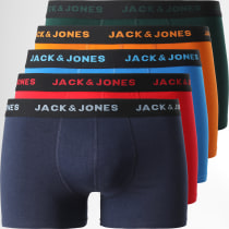 Jack And Jones - Lot De 5 Boxers 12211149 Rouge Bleu Orange