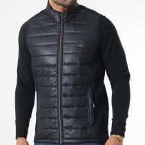 Black Needle - Veste Zippée Sans Manches BLC22K05 Bleu Marine Noir