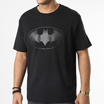 DC Comics - Tee Shirt Oversize Large Glitter Logo Noir