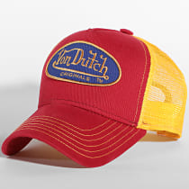 Von Dutch - Casquette Trucker Boston Jaune Rouge