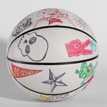 Market - Ballon De Basket Smiley Varsity Blanc