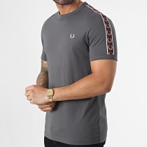 Fred Perry - Tee Shirt A Bandes Contrast Tape Gris