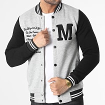 Classic Series - Veste Teddy 9125 Gris Chiné Noir