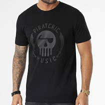 Piraterie Music - Tee Shirt Logo Noir Noir